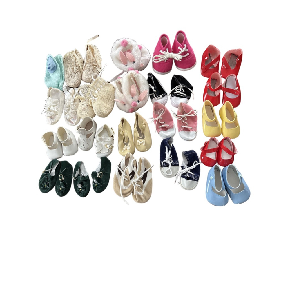 21 Pair of Doll Shoes (doll making shoes) Multicolor Lot